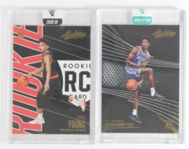 Lot Of 2 Ungraded Panini Absolute Memorabilia NBA Cards De Aaron Fox/Trae Young - £85.14 GBP