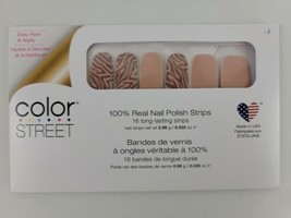 Color Street ALL WILD UP Nail Polish Strips Neutral Beige Animal Print R... - £26.05 GBP