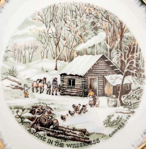 1970 Currier And Ives A Home In The Wilderness Decorative Plate 6.5" Collectible - $19.99