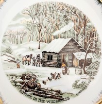 1970 Currier And Ives A Home In The Wilderness Decorative Plate 6.5&quot; Collectible - £15.92 GBP