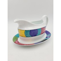 Mikasa California M5101 Currents Ceramic 1980/1990s Style Gravy Boat and... - $761.39 MXN