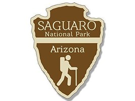 4&quot; saguaro arizona national park arrowhead shaped bumper sticker decal - £13.62 GBP