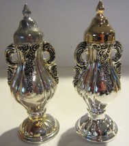 Vintage Baroque Silver Plated Salt and Pepper Shakers New - £53.94 GBP