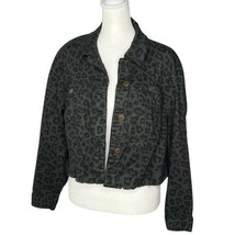 Altar’d State Distressed Jacket Size M In Leopard Print Cropped - $24.99