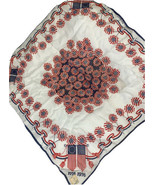 1776 AMERICAN Flag Bicentennial SCARF Red White &amp; BluE Flowers Flags - $22.73 CAD