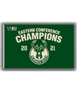 Milwaukee Bucks Eaestern Conference Champions 2021 Flag 90x150cm3x5ft Fa... - £10.90 GBP
