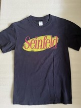 Vintage Seinfeld Castle Rock Logo Shirt RARE Small Navy Blue y2K Nice! - £38.93 GBP