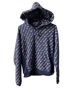 Champion  Pullover Hoodie Mens Blue Size M All Over Print Navy Warm - £13.99 GBP