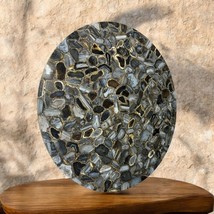 Natural Agate Sofa Center Table Handmade Crystal Gemstone Garden Furniture Decor - £777.03 GBP