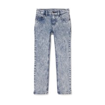 Wonder Nation Boys Slim Knit Denim Acid Wash Indigo Medium Jeans, Size 1... - $9.99