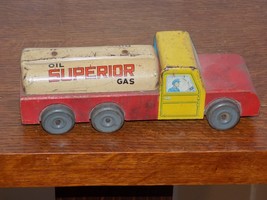 Vintage Superior Oil Gas Wood and Tin Toy Truck - $84.15