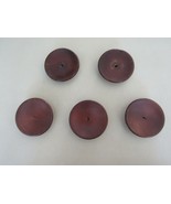  Lot of 5 Old Vtg Antique Round Wood Furniture Knobs Pull Architectural ... - €38,83 EUR