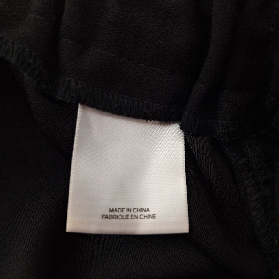 Express Womens A Line Skirt Size Medium Solid Black Belted Ruffles Item image 5