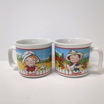 Lot of 2 Campbell Kids (2001) Farm Kids Large Coffee or Soup Mug Cup - £10.40 GBP