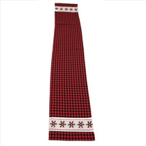 Kay Dee Camp Christmas Red Black Plaid Table Runner 13x72 inches - £15.23 GBP