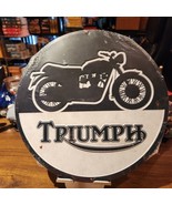 New 12&quot; Triumph Motorcycle Bike Garage Mancave Decor Vintage Distressed ... - $14.65