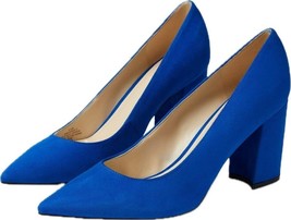 Nine West Women&#39;s Cara Rich Azzurro Comfort Block Heel Dress Pumps Blue ... - £32.93 GBP