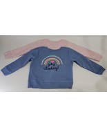 2 Pack Garanimals Baby Girl Long Sleeve Solid Fleece Sweatshirt Multicol... - $18.80