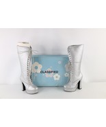 NOS Vintage 90s Streetwear Womens 5.5 Chunky Platform Heeled Go Go Boots... - $150.14 CAD