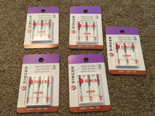 Singer Sewing Machine Needles | FOR LEATHER | Strong |  90 14  / 10 16 | 5 packs - $9.99