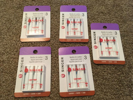 Singer Sewing Machine Needles | FOR LEATHER | Strong |  90 14  / 10 16 |... - $9.99