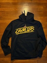 cleveland cavaliers navy blue sweater men’s large nba tx3 warm hoodie ba... - $11.13