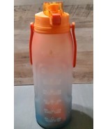 Motivational Water Bottle 115oz Time Markers Straw Strap Handle Spout Or... - £18.04 GBP