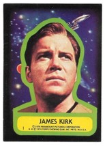 Star Trek Tos Trading Card Sticker #1 James Kirk 1976 Topps Very High Grade - £46.19 GBP
