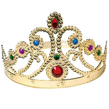 Jewelled Queen&#39;s Crown Fancy Dress Costume Accessory King/Queen Outfit - £5.39 GBP