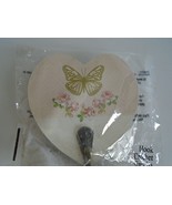 Elegant Petal Pink Rose &amp; Butterfly Decorated Wood/Metal Hook for Hat, P... - £4.71 GBP