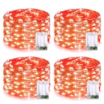 4 Pack 50 Led Halloween Lights Battery Operated Indoor Bedroom, 16.1Ft - £25.69 GBP