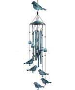 Bird Wind Chimes  with 4 Large Aluminum Tubes &amp; S Hook - £25.23 GBP
