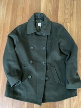 J Jill Womens Size Small Green Wool Jacket Zip Up  - £14.00 GBP