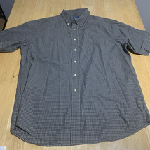 Puritan Men&#39;s Shirt Size XL (46-48) Plaid Button Down Front Short Sleeve - $13.51