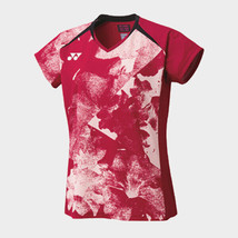 YONEX 23FW Women&#39;s T-Shirts Badminton National Team Uniform Reddish Rose 20707EX - £56.17 GBP