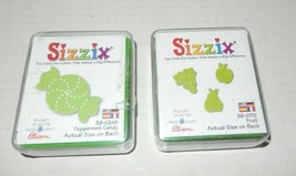 2 Sizzix Original Small Green Dies Peppermint Candy 38-0245 &amp; Fruit 38-0712 - £7.09 GBP