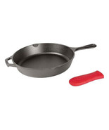 Cast Iron Skillet with Red Silicone Hot Handle Holder, 12-inch - $2,309.14 MXN