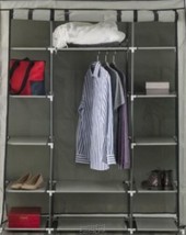 Home Basics-Storage Closet with Shelf Grey 52.5&quot;Lx18&quot;Dx67&quot;H - £60.60 GBP