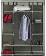 Home Basics-Storage Closet with Shelf Grey 52.5&quot;Lx18&quot;Dx67&quot;H - £59.41 GBP