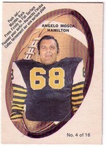 1970 OPC Angelo Mosca Hamilton Tiger Cats Pushout Insert #4 - £21.12 GBP