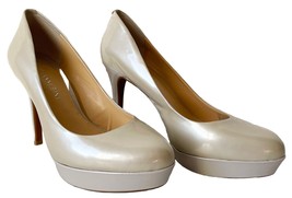 Gianni Bini Nude Light Gold Iridescent Platform Pumps Heels - Women&#39;s Si... - $28.45
