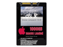 macOS Mac OS X 10.6 Snow Leopard Preloaded on 1000GB Solid State Drive - £78.09 GBP