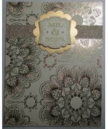 Stampin up! Handmade card Cream Gold Wedding Mr. &amp; Mrs. Pearl Glitter w/... - $10.64 CAD