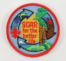 Vintage SOAR for Better Life Insignia Round Boy Scouts America BSA Camp Patch - £9.34 GBP