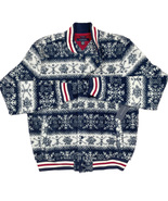 NEW Tommy Hilfiger Fleece Sherpa Jacket! Winter Snowflake Design Varsity Style - $99.00