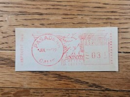 US Mail Post Meter Stamp Pasadena California 1979 Cutout USPS - £3.07 GBP