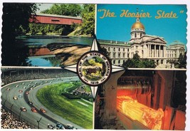 Indiana Postcard Hoosier State Multi View - £1.16 GBP