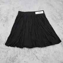 Popular Basics Skirt Womens Small Black Lightweight Casual Full A-Line - £17.58 GBP