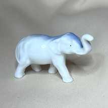 Vintage Ceramic Elephant Figurine Blue/White Trunk Up Japan - $222.99 MXN