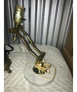 Brass Swivel Desk lamp marble base - £52.58 GBP